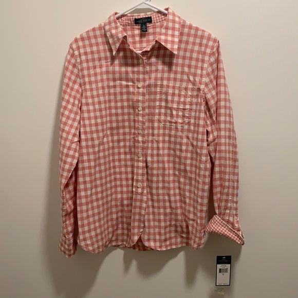 Lauren Ralph Lauren Tops - NWT - Ralph Lauren long sleeve button down pink & white checkered pattern.